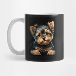 Super Cute Yorkshire Terrier Puppy Portrait Mug